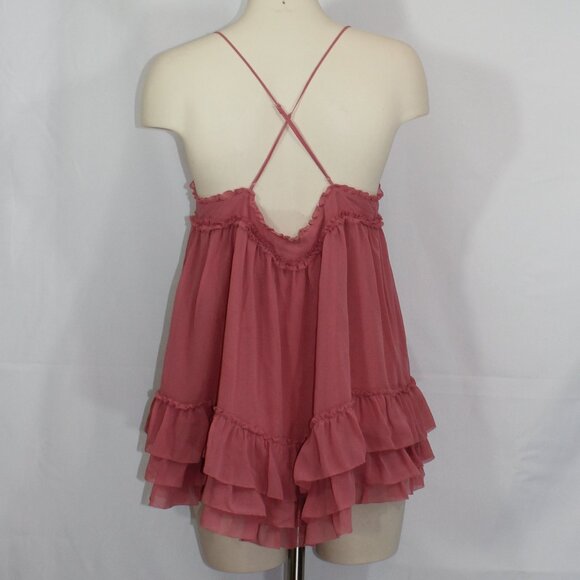 Victoria Secret Pink sleeveless button up polyester top size large - Picture 3 of 8